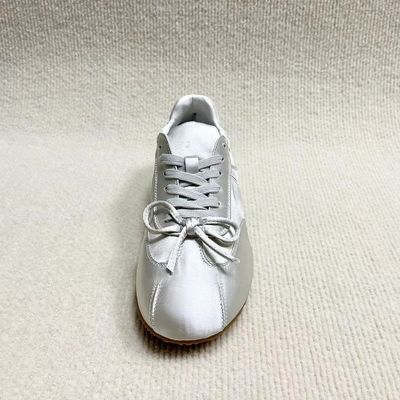 Women comfort silk shoes with cotton make silver color and low-cut
