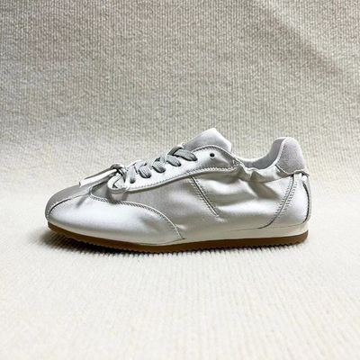 Women comfort silk shoes with cotton make silver color and low-cut