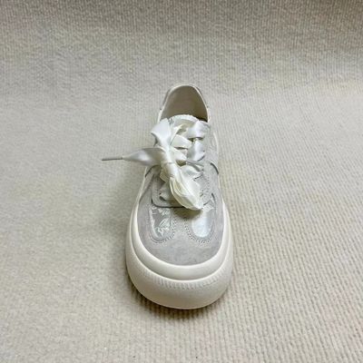 Women white classic and comfort sneaker with silk lace daily use