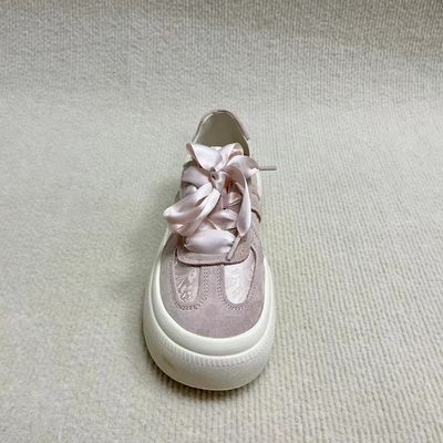 Women pink classic and comfort sneaker with silk lace daily use