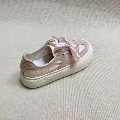 Women pink classic and comfort sneaker with silk lace daily use