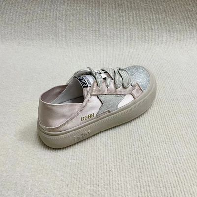 Classic Platform Sneakers Women Round Head And Thick Soled With Silk Surface