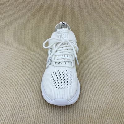 Lightweight White Sneakers Women Antislip Soft Leather White Trainers