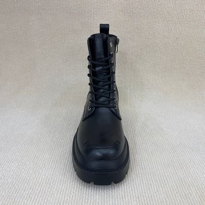 Fashion Ladies Short Boots Microfiber Black Leather Boots For Women