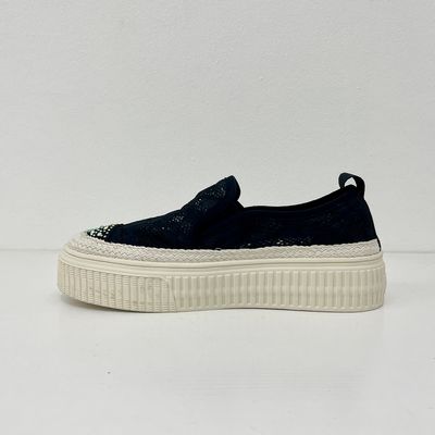 Women comfort breathable espadrilles with mesh upper and mid-top