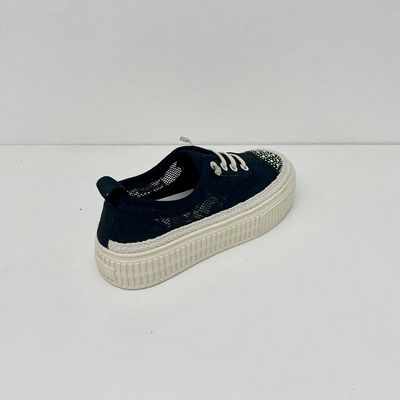Women comfort breathable espadrilles with mesh upper and pearl low cut