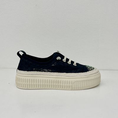 Women comfort breathable espadrilles with mesh upper and pearl low cut