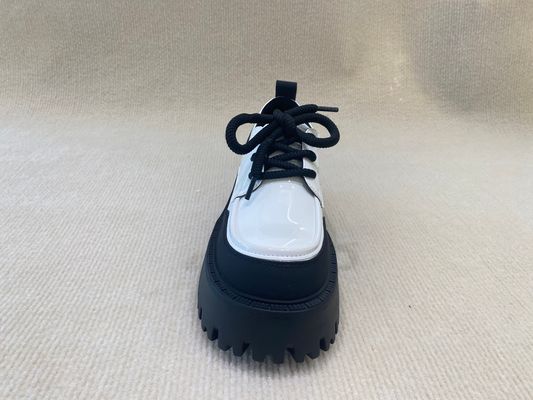 Summer Black And White Platform Loafers OEM ODM Casual Loafers For Women