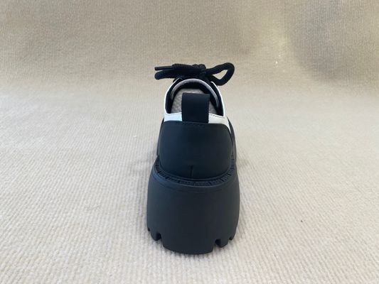 Summer Black And White Platform Loafers OEM ODM Casual Loafers For Women