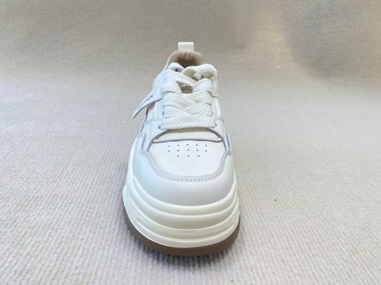 Heightening White Trainers Women Pigskin Insole Ladies Trainers