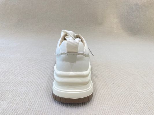 Heightening White Trainers Women Pigskin Insole Ladies Trainers