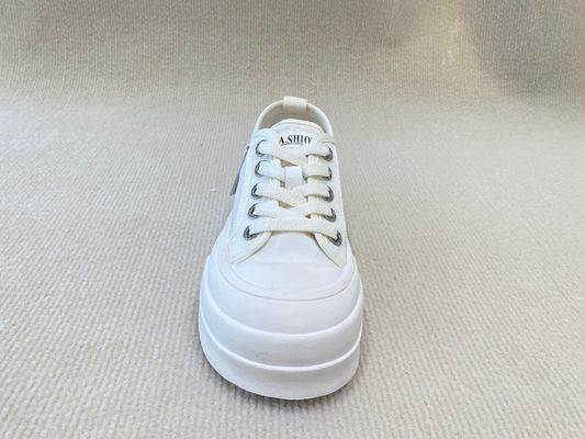 Fashion White Platform Sneakers Mesh Upper 2024 Summer Lacing And Leisure