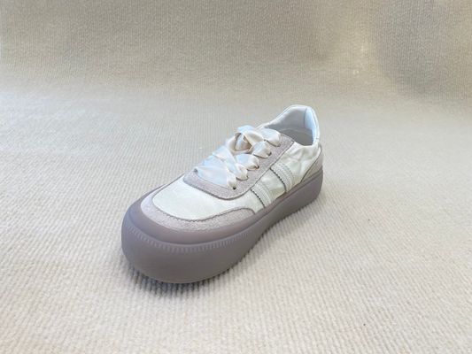 ODM White Satin Espadrilles Sneakers Soft Soled And Fashion Silk Ribbon