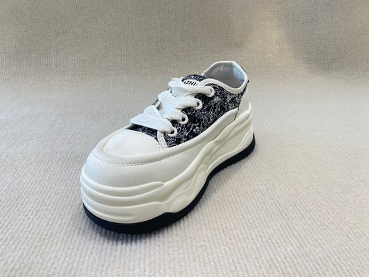 Chinese style embroidery low-top women casual sport lightweight comfortable round head