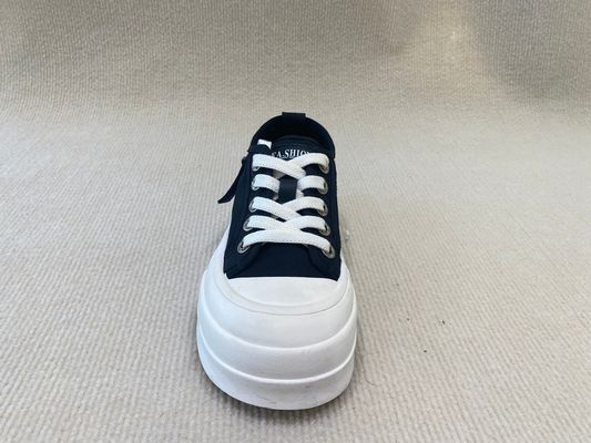 Ladies Black And White Espadrilles Round Head Black White Espadrilles Thick Bottom