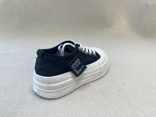 Ladies Black And White Espadrilles Round Head Black White Espadrilles Thick Bottom
