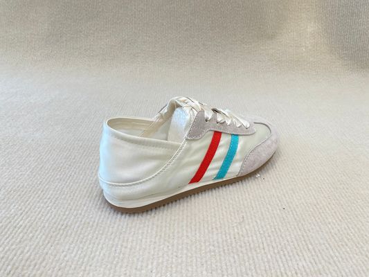 Women fashion sneakers satin shoes lace-up breathable with lace showlace and low cut