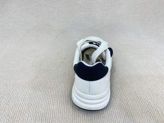 Fashion Microfiber White Platform Sneakers Women With Flat Heel And Creature Pattern