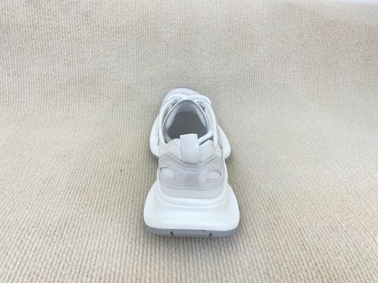 White Crossover Strap Sport Shoes Comfort Heightening Women Sneakers