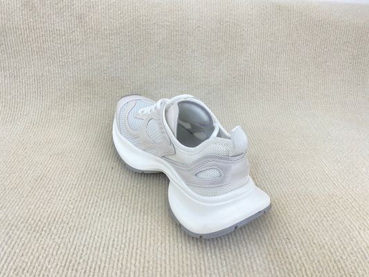 White Crossover Strap Sport Shoes Comfort Heightening Women Sneakers
