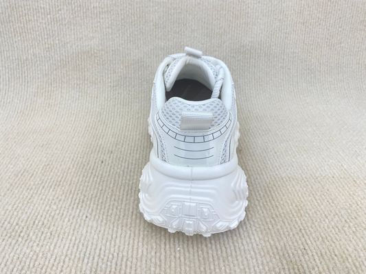 Women white flat fashion sneakers with paillette crystal breathable mesh and low cut