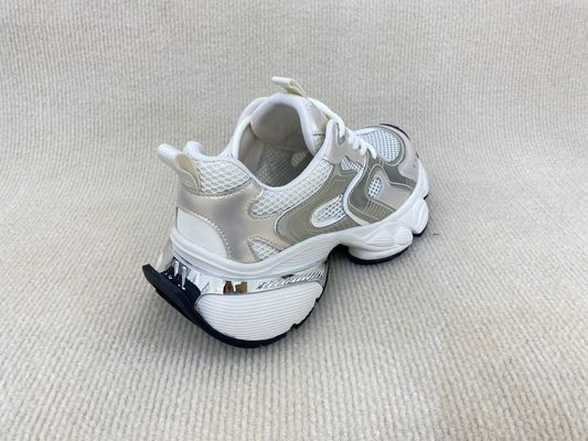 PU Outsole Women Gold Sneakers UK 2.5 - UK 7.5 Size White And Gold Sneakers
