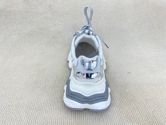Heightening Silver Casual Sneakers Thick Bottom Soft Comfortable Trainers