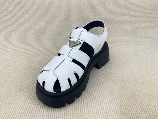 Thick Soled White Platform Sandals TPR Comfortable Platform Sandals