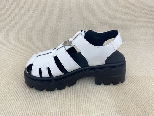 Thick Soled White Platform Sandals TPR Comfortable Platform Sandals