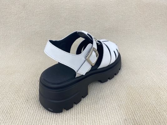 Thick Soled White Platform Sandals TPR Comfortable Platform Sandals