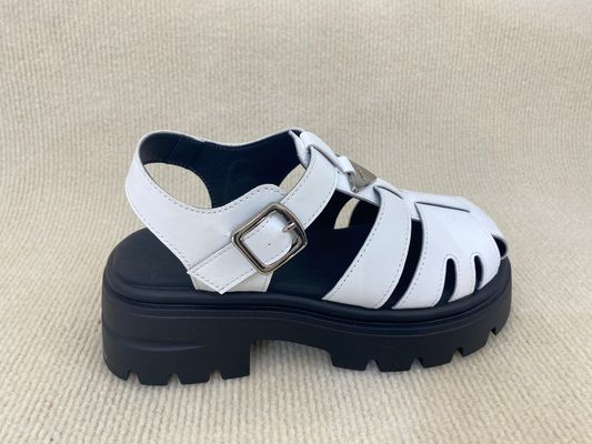 Thick Soled White Platform Sandals TPR Comfortable Platform Sandals