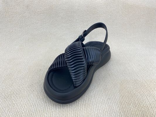 Flat Heel Women Black Flip Flops For Beach Pool Summer Black Platform Flip Flops