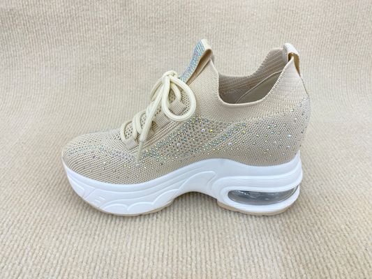 Champagne Platform Lace Up Loafers Summer Women'S Lace Up Loafer Shoes