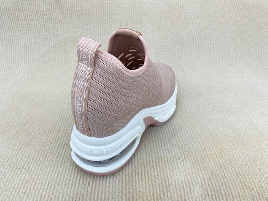 Breathable Pink Platform Loafers Microfiber Loafer Platform Shoes