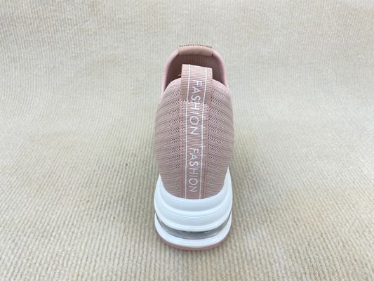 Breathable Pink Platform Loafers Microfiber Loafer Platform Shoes