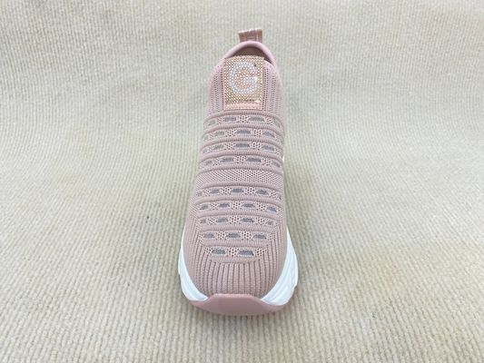 Breathable Pink Platform Loafers Microfiber Loafer Platform Shoes