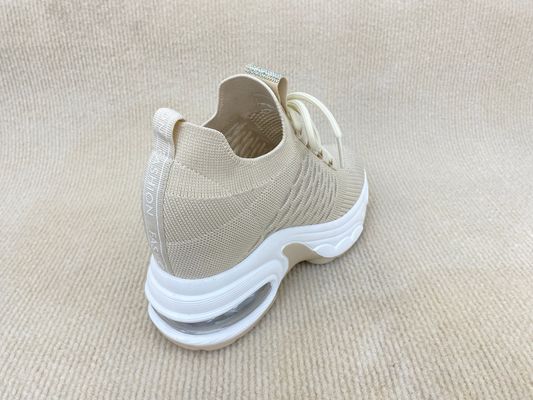 Lacing And Heightening Comfortable Platform Loafer Heels White