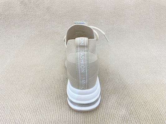 Lacing And Heightening Comfortable Platform Loafer Heels White