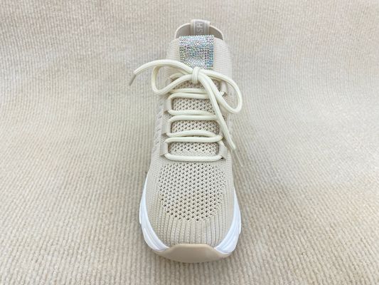 Lacing And Heightening Comfortable Platform Loafer Heels White