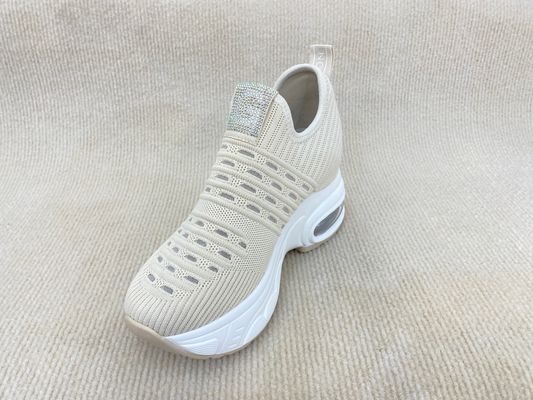 Breathable Platform Loafers Women Heightening Slip On Platform White Loafers
