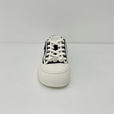 Black Canvas Mule Shoes Breathable