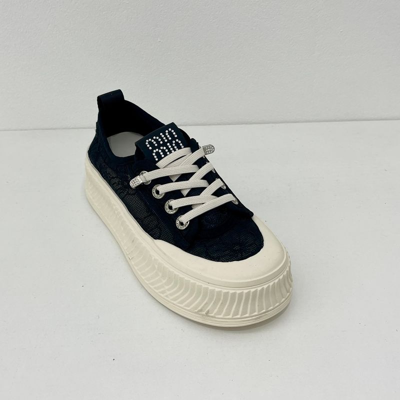 Mid Top Breathable Mesh Sneakers Black Womens Fashion Trainers