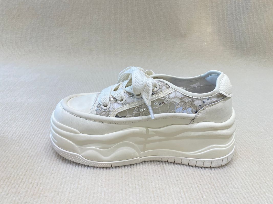 Women lace breathable espadrilles walking shoes with high top