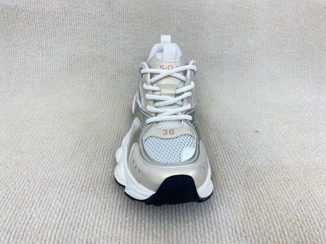 PU Outsole Women Gold Sneakers UK 2.5 - UK 7.5 Size White And Gold Sneakers