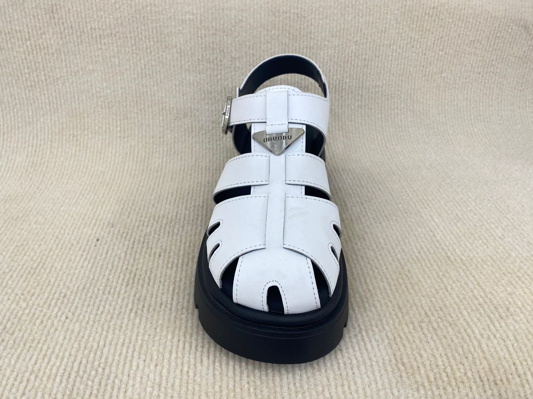 Thick Soled White Platform Sandals TPR Comfortable Platform Sandals