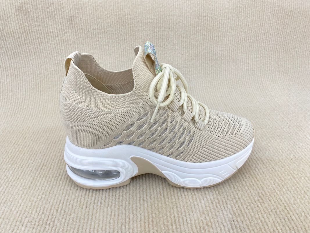 Lacing And Heightening Comfortable Platform Loafer Heels White